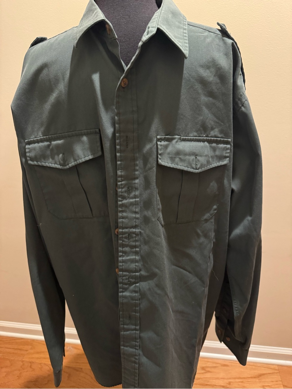 Cabela's Men's Military-Style Field Shirt Olive Green